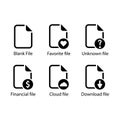 Blank, Favourite, Unknown, Financial, Cloud, Download, file icon Royalty Free Stock Photo
