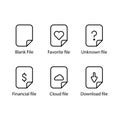 Blank, Favourite, Unknown, Financial, Cloud, Download, file icon Royalty Free Stock Photo