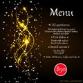 Blank Festive Menu. Advertising Banner for Christmas Menu.