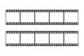 Blank film strip set. Empty film or photo frames. Negative film, filmstreifen Royalty Free Stock Photo