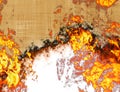 Blank Fire Vintage Paper Texture with Clipping Path Royalty Free Stock Photo