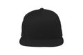 Blank flat snap back hat black Royalty Free Stock Photo