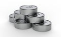 Blank flat tin can food container Royalty Free Stock Photo