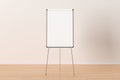 Blank flip chart standing Royalty Free Stock Photo