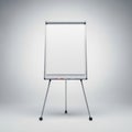 Blank flip chart on tripod isolated on white background Royalty Free Stock Photo