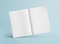 Blank A4 floating magazine Mockup isolated on white background 3D rendering Royalty Free Stock Photo