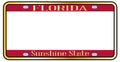 Blank Florida State License Plate Royalty Free Stock Photo