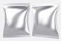 Blank foil plastic pillow bag for food Royalty Free Stock Photo