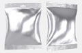 Blank foil plastic pillow bag slot hole Royalty Free Stock Photo