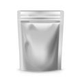 Blank Foil Plastic Pouch Food Bag On White