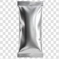 Blank Foil Stick Sachet Mockup With Metallic Texture Isolated On A Transparent Background Royalty Free Stock Photo