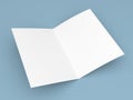Blank folded flyer, booklet, postcard, business card or brochure Royalty Free Stock Photo