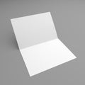 Blank folded flyer, booklet, postcard, business card or brochure Royalty Free Stock Photo