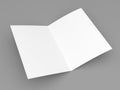 Blank folded flyer, booklet, postcard, business card or brochure Royalty Free Stock Photo