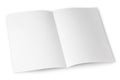 Blank folded flyer on white Royalty Free Stock Photo