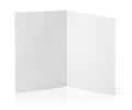 Blank folded flyer on white Royalty Free Stock Photo