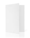 Blank folded flyer on white Royalty Free Stock Photo