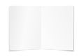Blank folded leaflet white paper. Sheet with soft shadows , isolated on transparent background. Vector Royalty Free Stock Photo