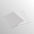 Blank folded leaflet white paper template ready for your business. Royalty Free Stock Photo