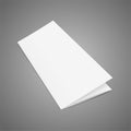 Blank Folded Leaflet White Paper Template. Vector