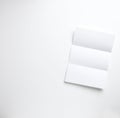 Blank folded letter on a white background