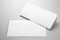 Blank folded letterhead and envelope