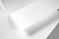 Blank Folded Sheet of Paper, Flyer, or Letterhead over Stack of Paper Royalty Free Stock Photo