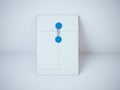 Blank folder with a blue rope Royalty Free Stock Photo