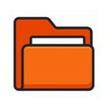 Blank Folder Icon for Storage, File Holder, and Organization Royalty Free Stock Photo