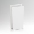 Blank Folder White Brochure. Vector 3D Mockup. Bend Card Flyer For Business Presentation Illustration Royalty Free Stock Photo