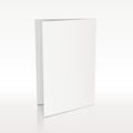 Blank folder white leaflet vector 3D mockup Royalty Free Stock Photo
