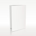 Blank folder white leaflet vector 3D mockup