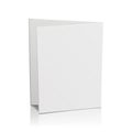 Blank Folder White Leaflet. Vector 3D Mockup. Bend Card Flyer For Business Presentation Illustration Royalty Free Stock Photo