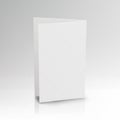 Blank Folder White Leaflet. Vector 3D Mockup. Realistic Paper Brochure. Empty Paper Mockup Illustration Royalty Free Stock Photo