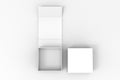 Blank folding box, 3d render illustration.