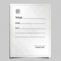 A blank form on a light gray background with a modern, geometric watermark. It Royalty Free Stock Photo