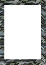 Blank frame with camouflage pattern borders Royalty Free Stock Photo
