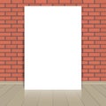 Blank frame paper sheet on brick wall Royalty Free Stock Photo