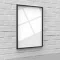 Blank Frames For Posters, Pictures, Arts, Drawings, Scenery And Print Templates, Mock Up Template On Wall Background. 3d render il Royalty Free Stock Photo