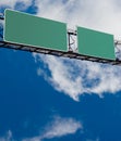 Blank freeway sign Royalty Free Stock Photo