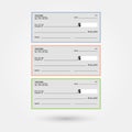 Blank generic bank checks 1 Royalty Free Stock Photo