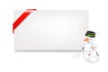 Blank Gift Tag With Snowman Royalty Free Stock Photo