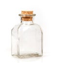 Blank glass bottle with cork stopper Royalty Free Stock Photo