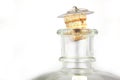 Blank glass bottle with cork stopper Royalty Free Stock Photo