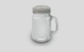 Empty vintage mason Jar mug