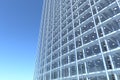 Blank glass facade of curved office building Royalty Free Stock Photo