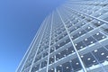 Blank glass facade of curved office building Royalty Free Stock Photo