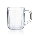 Blank glass transparent coffee or tea mug isolated on white background Royalty Free Stock Photo