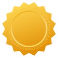 Blank gold badge