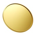 Blank gold coin Royalty Free Stock Photo